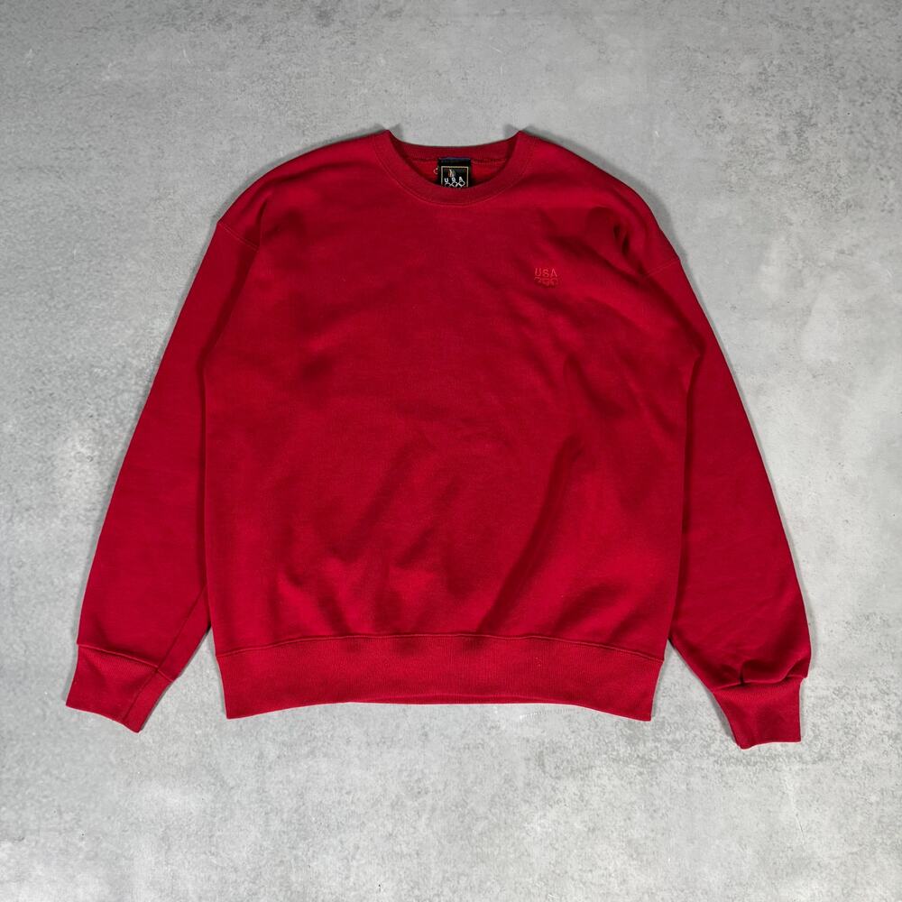 USA Olympics Crewneck Sweatshirt Red - Size: XL